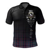 Clan Cochrane Azure Tartan Polo Shirt - Alba Celtic Style EZ92 Cochrane Azure Tartan Tartan Polo