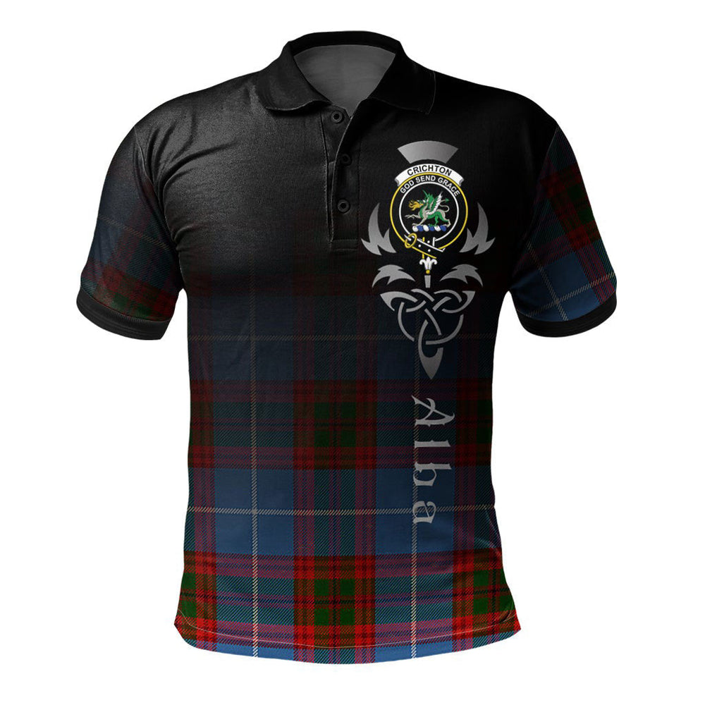 Clan Crichton Tartan Polo Shirt - Alba Celtic Style ZM21 Crichton Tartan Tartan Polo
