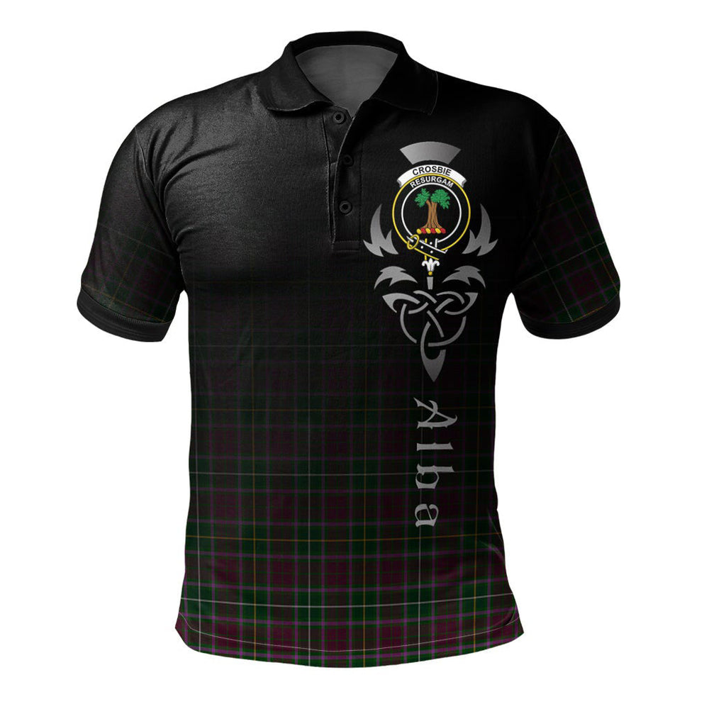 Clan Crosbie Tartan Polo Shirt - Alba Celtic Style KU30 Crosbie Tartan Tartan Polo