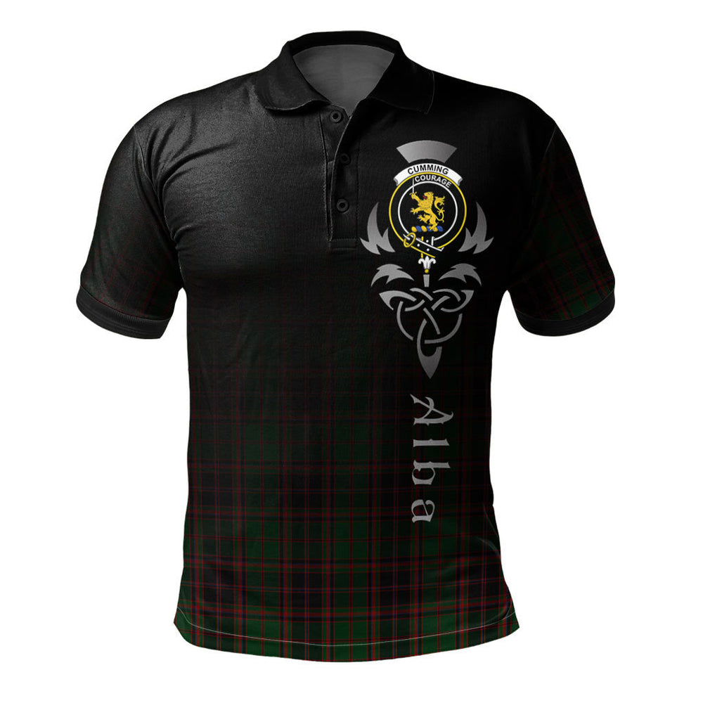 Clan Cumming Buchan Hunting Tartan Polo Shirt - Alba Celtic Style BP43 Cumming Buchan Hunting Tartan Tartan Polo