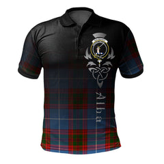 Clan Dalmahoy Tartan Polo Shirt - Alba Celtic Style OW97 Dalmahoy Tartan Tartan Polo