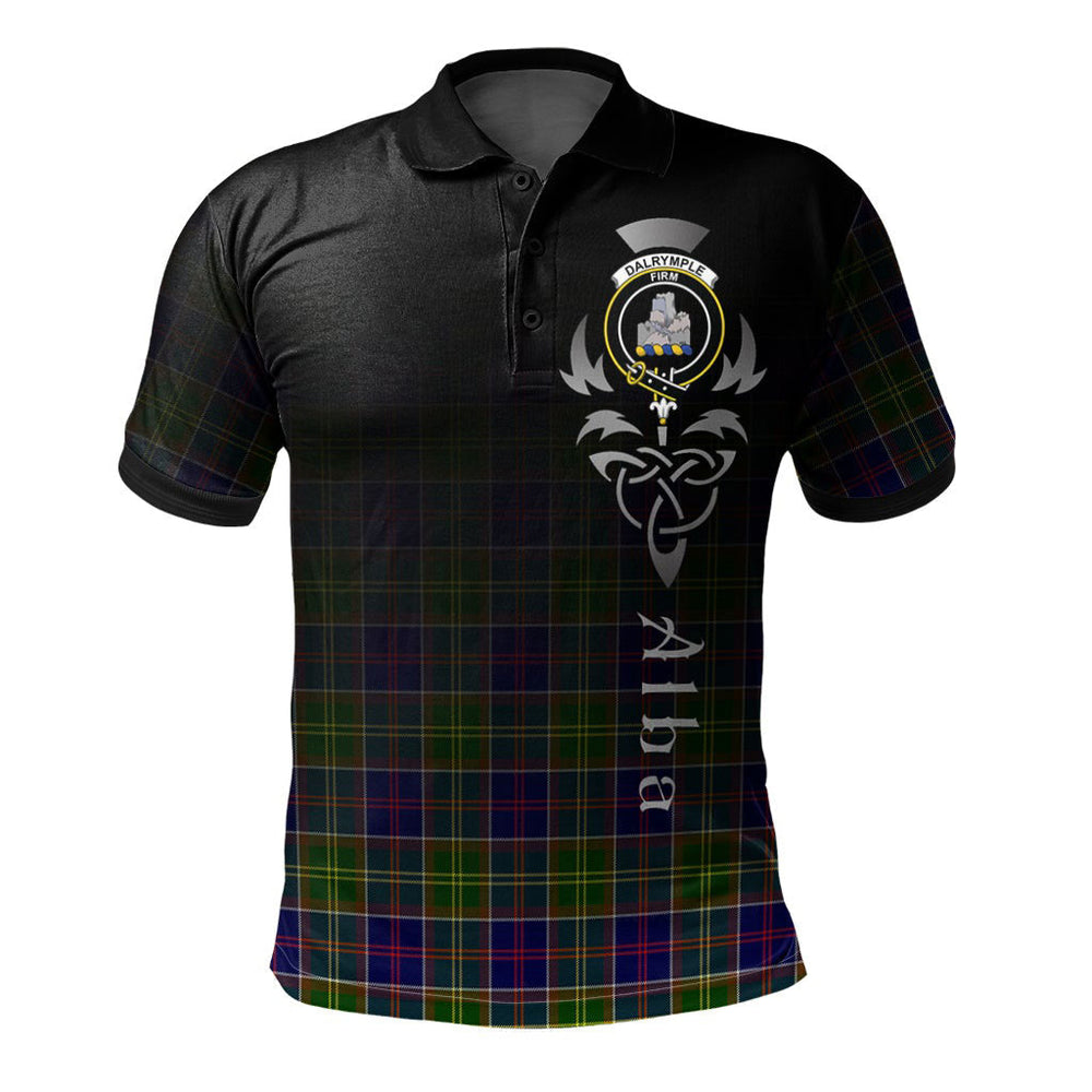 Clan Dalrymple Tartan Polo Shirt - Alba Celtic Style KV71 Dalrymple Tartan Tartan Polo
