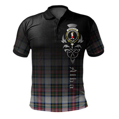 Clan Dennistoun Tartan Polo Shirt - Alba Celtic Style OS52 Dennistoun Tartan Tartan Polo
