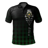 Clan Douglas Black Tartan Polo Shirt - Alba Celtic Style EN74 Douglas Black Tartan Tartan Polo