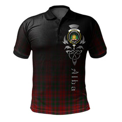 Clan Dundas Red Tartan Polo Shirt - Alba Celtic Style YA41 Dundas Red Tartan Tartan Polo