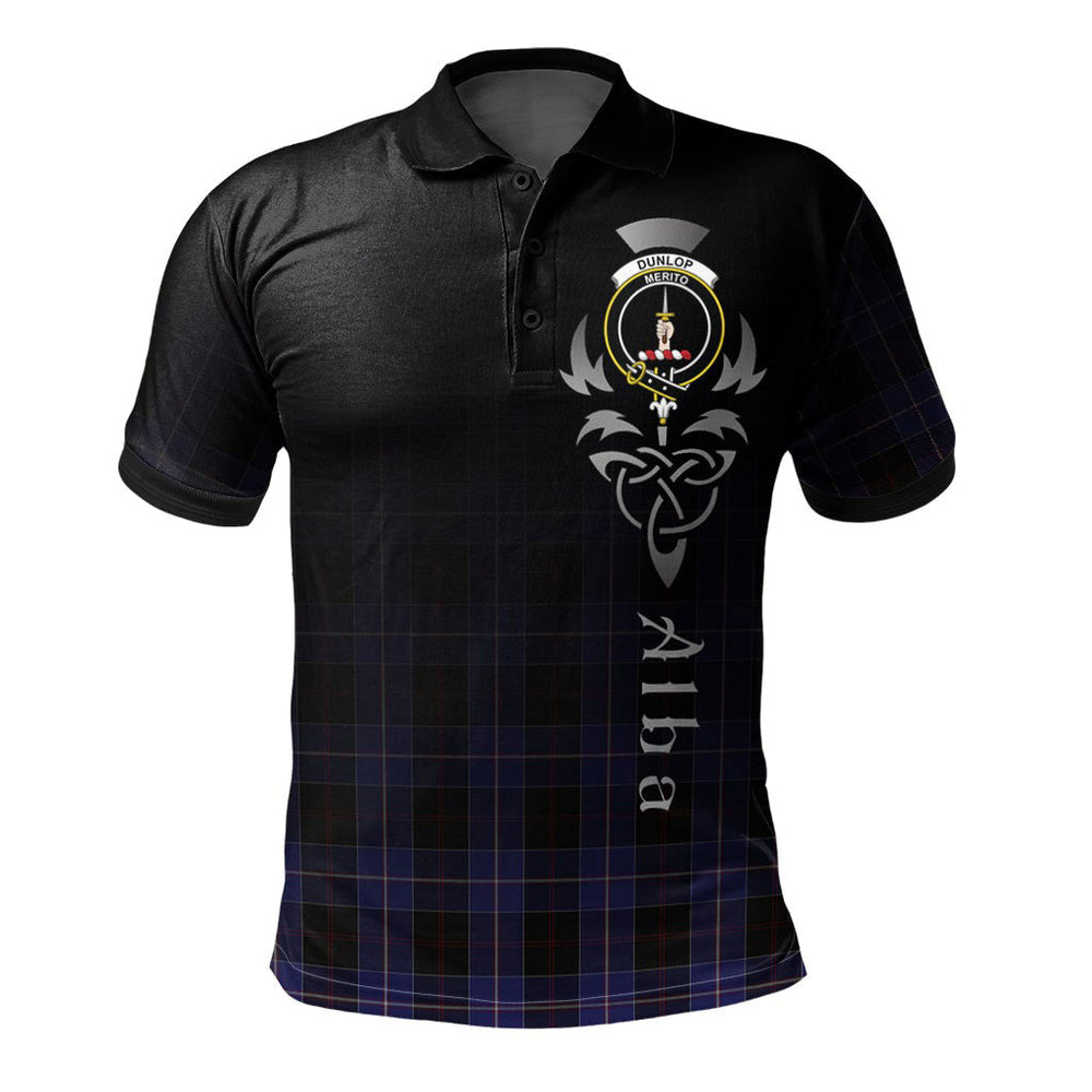 Clan Dunlop Tartan Polo Shirt - Alba Celtic Style JD97 Dunlop Tartan Tartan Polo
