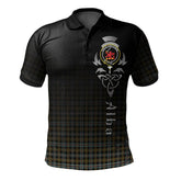 Clan Farquharson Weathered Tartan Polo Shirt - Alba Celtic Style UK59 Farquharson Weathered Tartan Tartan Polo