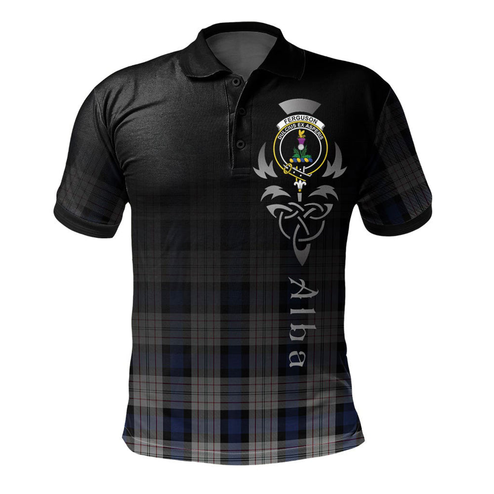 Clan Ferguson Dress Tartan Polo Shirt - Alba Celtic Style ZR29 Ferguson Dress Tartan Tartan Polo