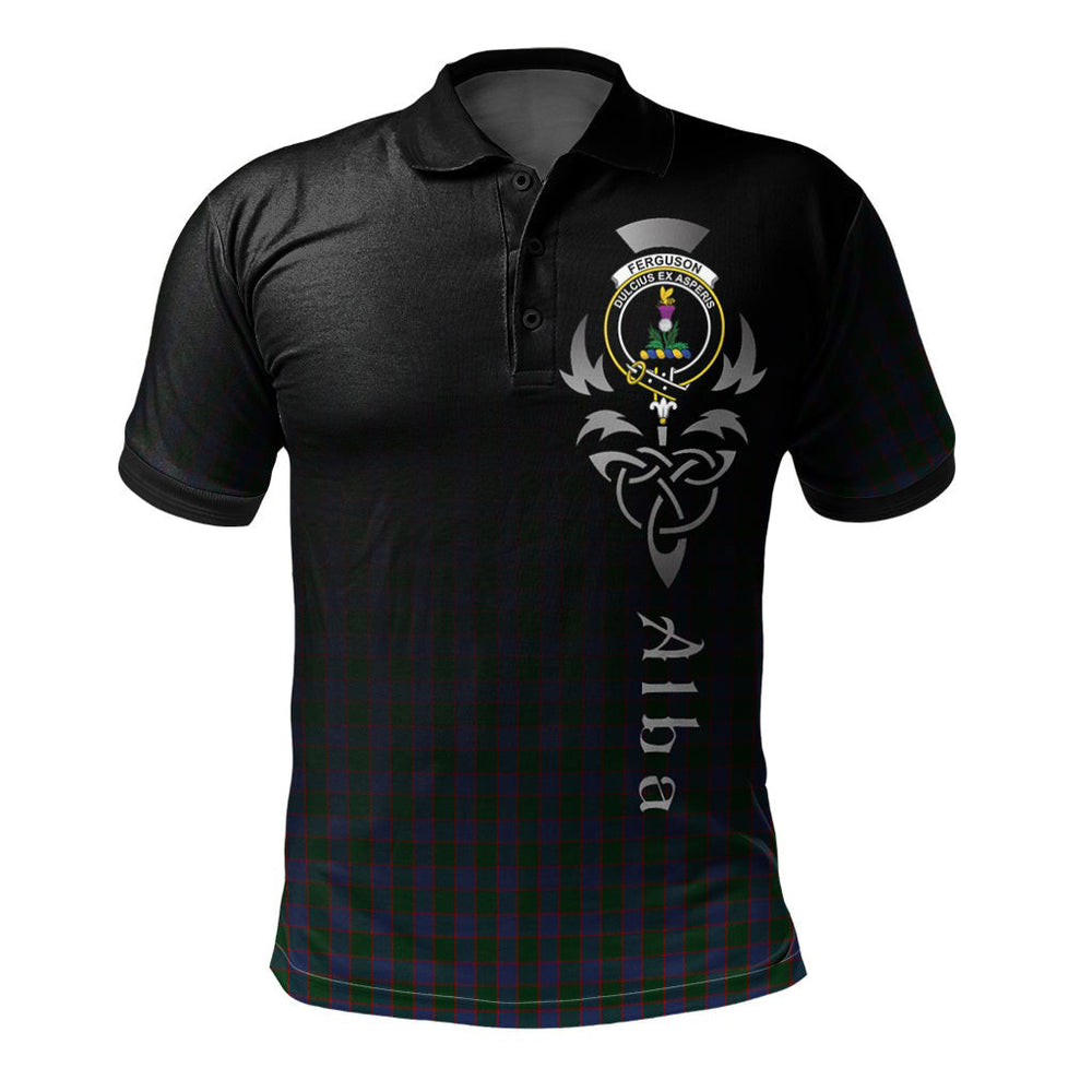 Clan Ferguson Old Tartan Polo Shirt - Alba Celtic Style KV87 Ferguson Old Tartan Tartan Polo