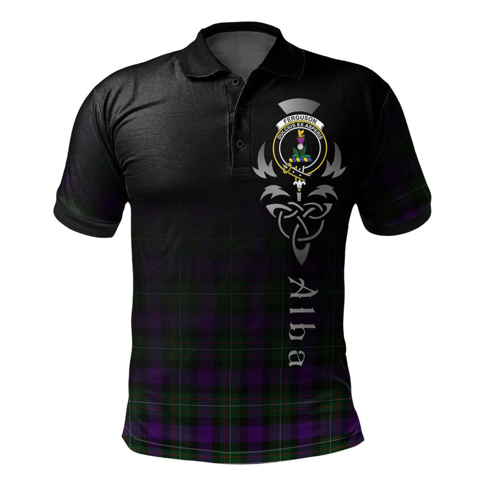 Clan Ferguson Unidentified Tartan Polo Shirt - Alba Celtic Style UU56 Ferguson Unidentified Tartan Tartan Polo