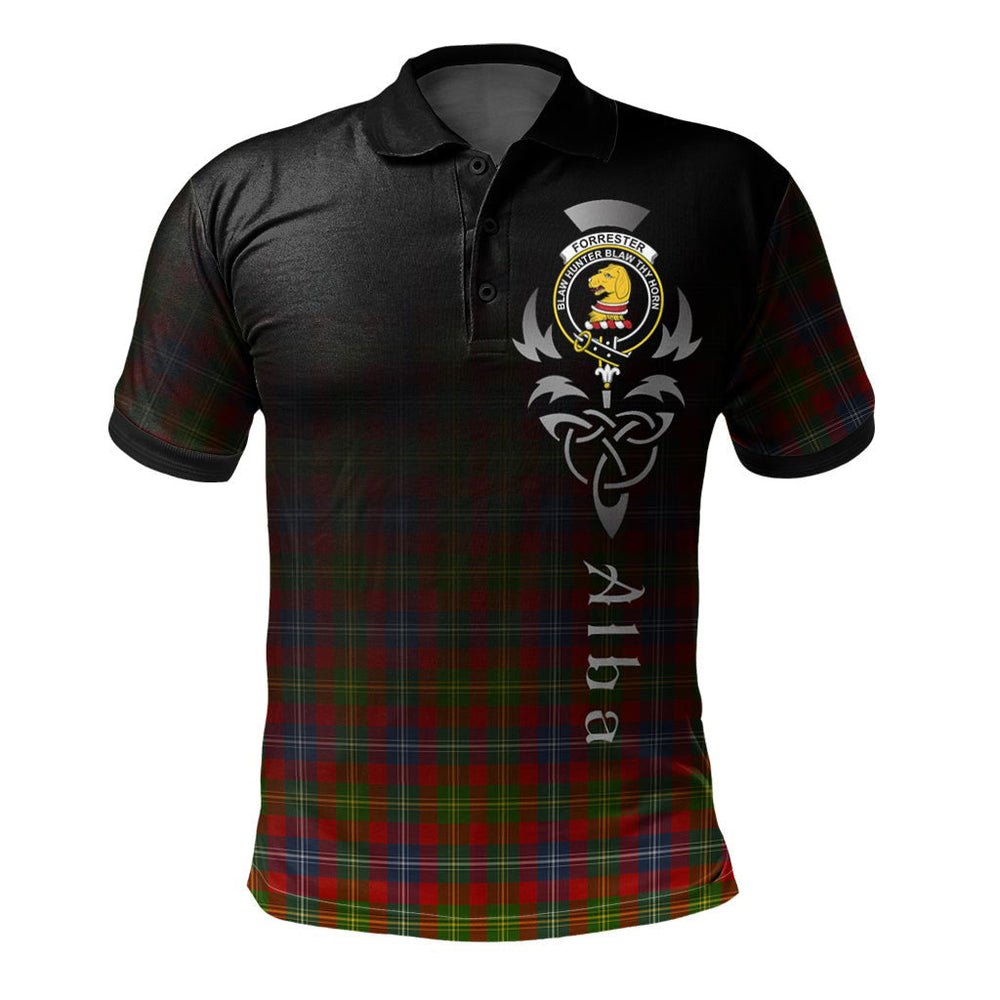Clan Forrester Tartan Polo Shirt - Alba Celtic Style BK49 Forrester Tartan Tartan Polo