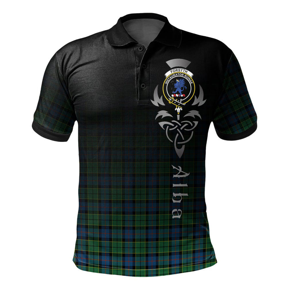 Clan Forsyth Ancient Tartan Polo Shirt - Alba Celtic Style OD92 Forsyth Ancient Tartan Tartan Polo
