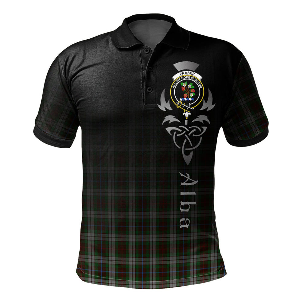 Clan Fraser Hunting Dress Tartan Polo Shirt - Alba Celtic Style NB87 Fraser Hunting Dress Tartan Tartan Polo