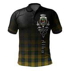 Clan Fraser Yellow Tartan Polo Shirt - Alba Celtic Style MS15 Fraser Yellow Tartan Tartan Polo