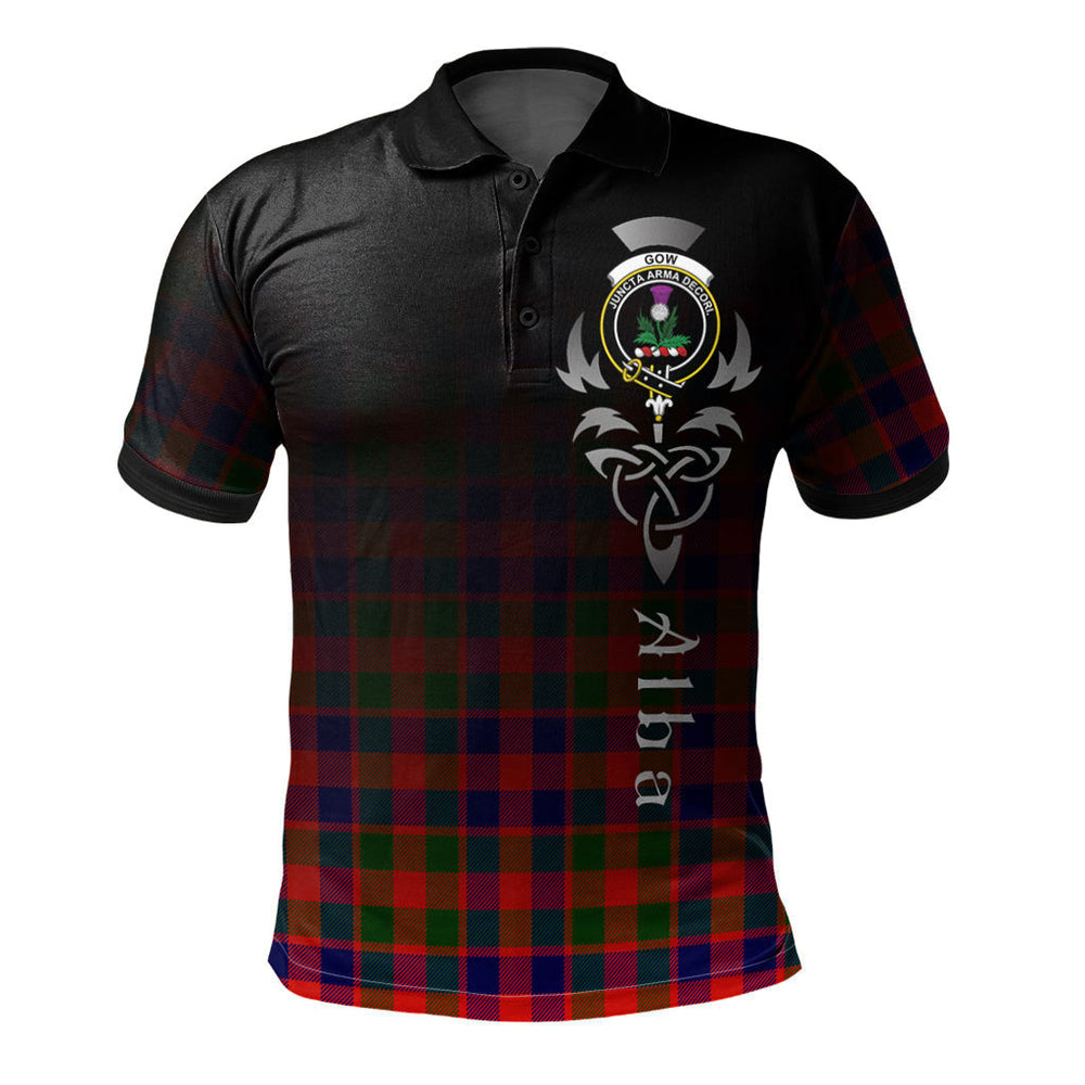 Clan Gow of Skeoch Tartan Polo Shirt - Alba Celtic Style UP77 Gow of Skeoch Tartan Tartan Polo
