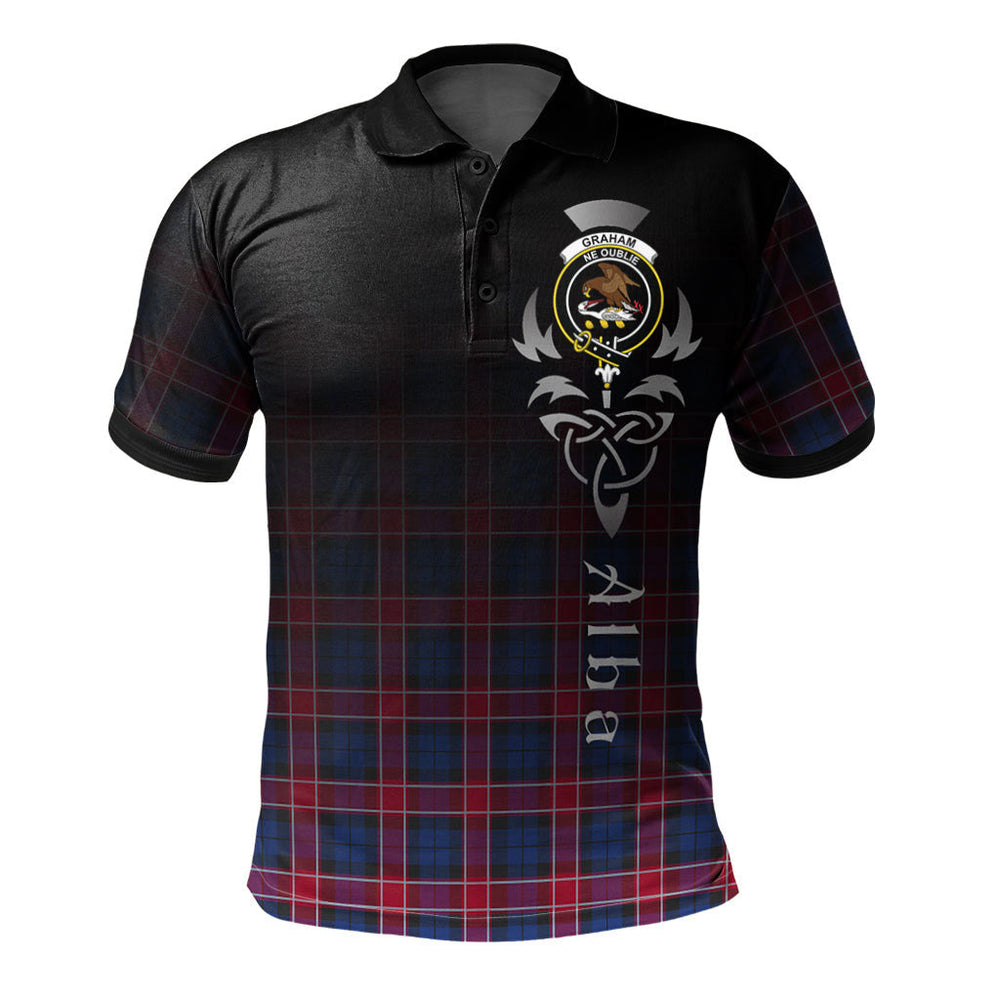 Clan Graham of Menteith Red 02 Tartan Polo Shirt - Alba Celtic Style XF25 Graham of Menteith Red 02 Tartan Tartan Polo