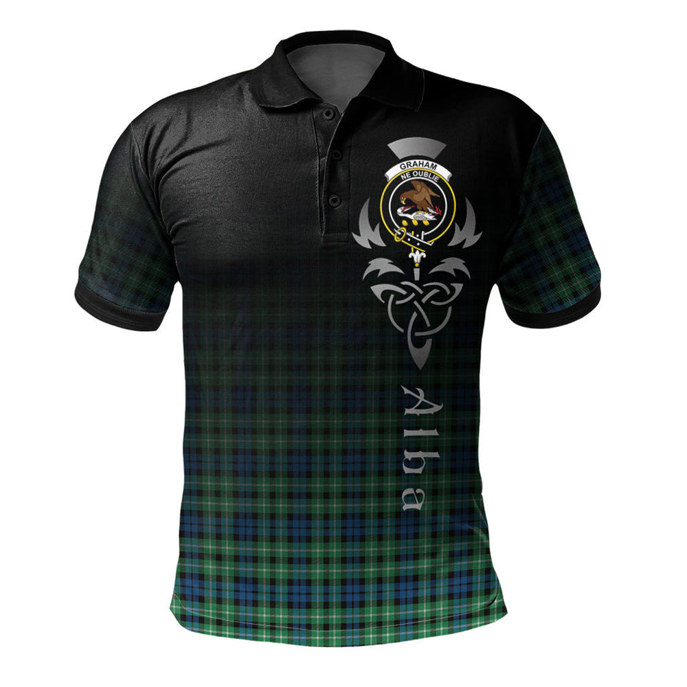 Clan Graham of Montrose Ancient Tartan Polo Shirt - Alba Celtic Style LA54 Graham of Montrose Ancient Tartan Tartan Polo