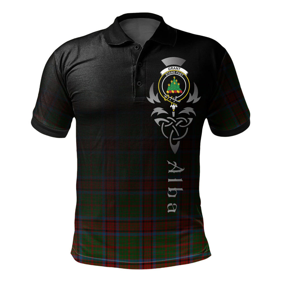 Clan Grant of Monymusk Tartan Polo Shirt - Alba Celtic Style MQ74 Grant of Monymusk Tartan Tartan Polo
