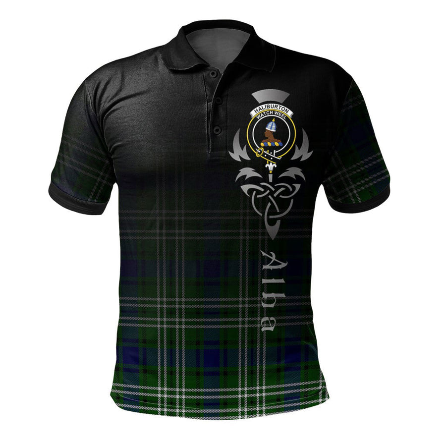Clan Haliburton Tartan Polo Shirt - Alba Celtic Style IT31 Haliburton Tartan Tartan Polo