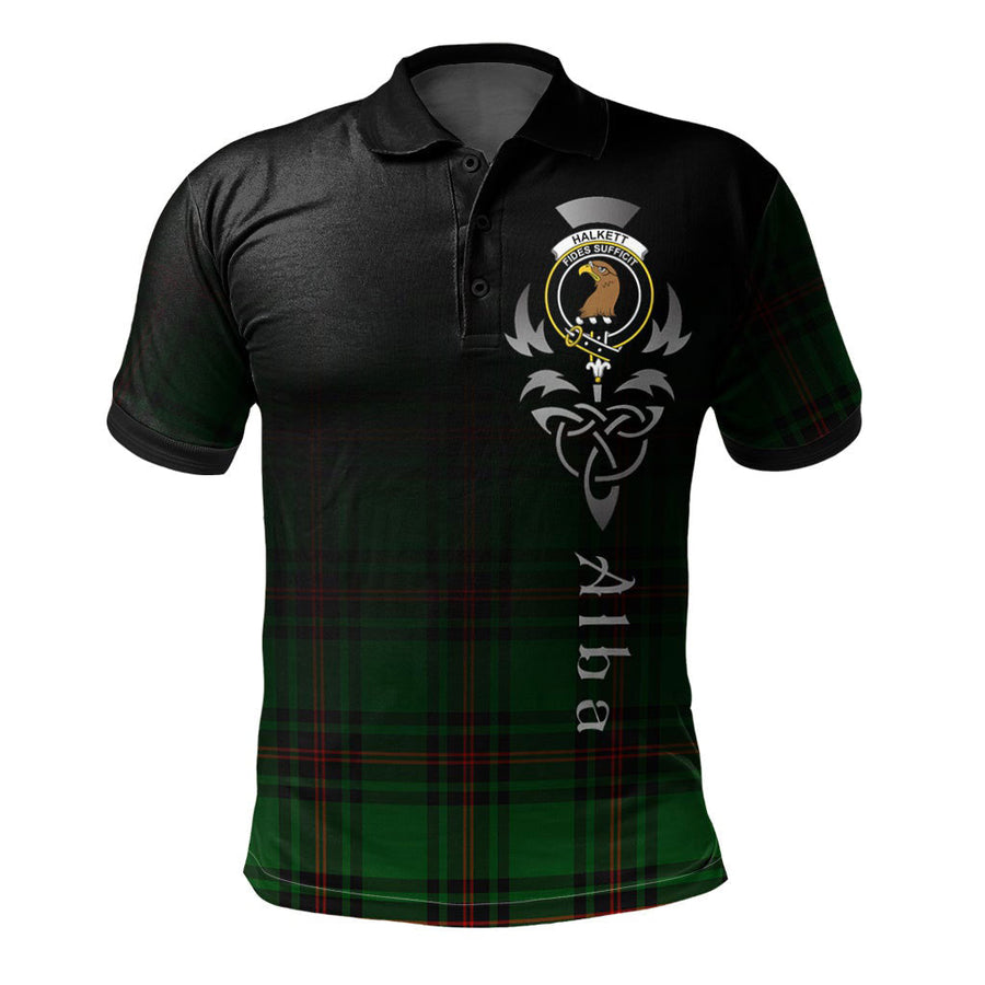 Clan Halkett Tartan Polo Shirt - Alba Celtic Style GA40 Halkett Tartan Tartan Polo