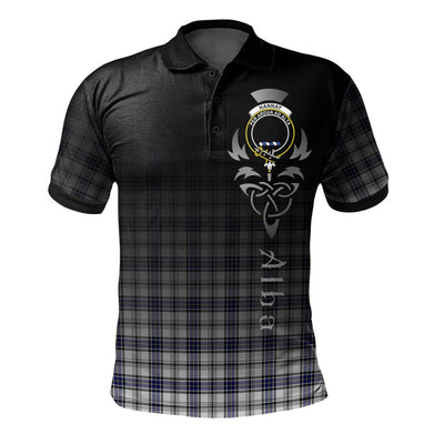 Clan Hannay Modern Tartan Polo Shirt - Alba Celtic Style UD70