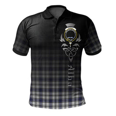 Clan Hannay Modern Tartan Polo Shirt - Alba Celtic Style UD70 Hannay Modern Tartan Tartan Polo