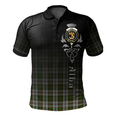 Clan Hay White Dress Tartan Polo Shirt - Alba Celtic Style BK74 Hay White Dress Tartan Tartan Polo