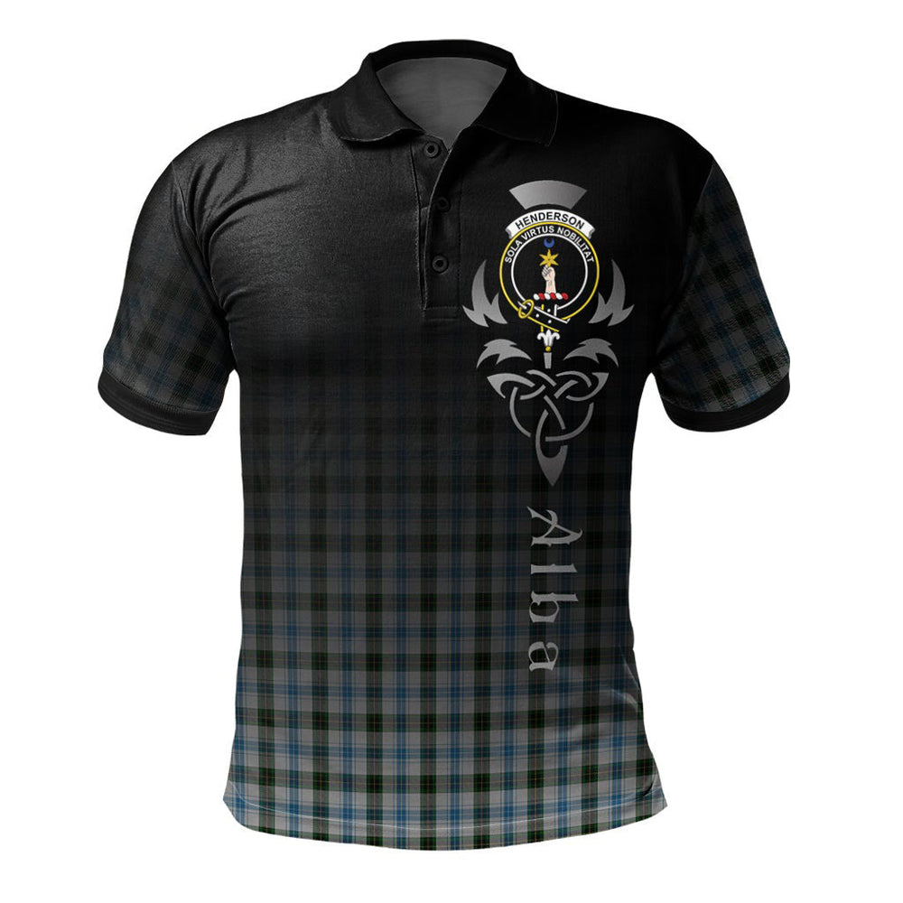 Clan Henderson Dress Tartan Polo Shirt - Alba Celtic Style CL91 Henderson Dress Tartan Tartan Polo