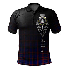 Clan Home Modern Tartan Polo Shirt - Alba Celtic Style UO78 Home Modern Tartan Tartan Polo