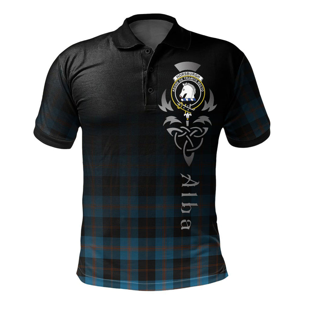 Clan Horsburgh Tartan Polo Shirt - Alba Celtic Style QH44 Horsburgh Tartan Tartan Polo