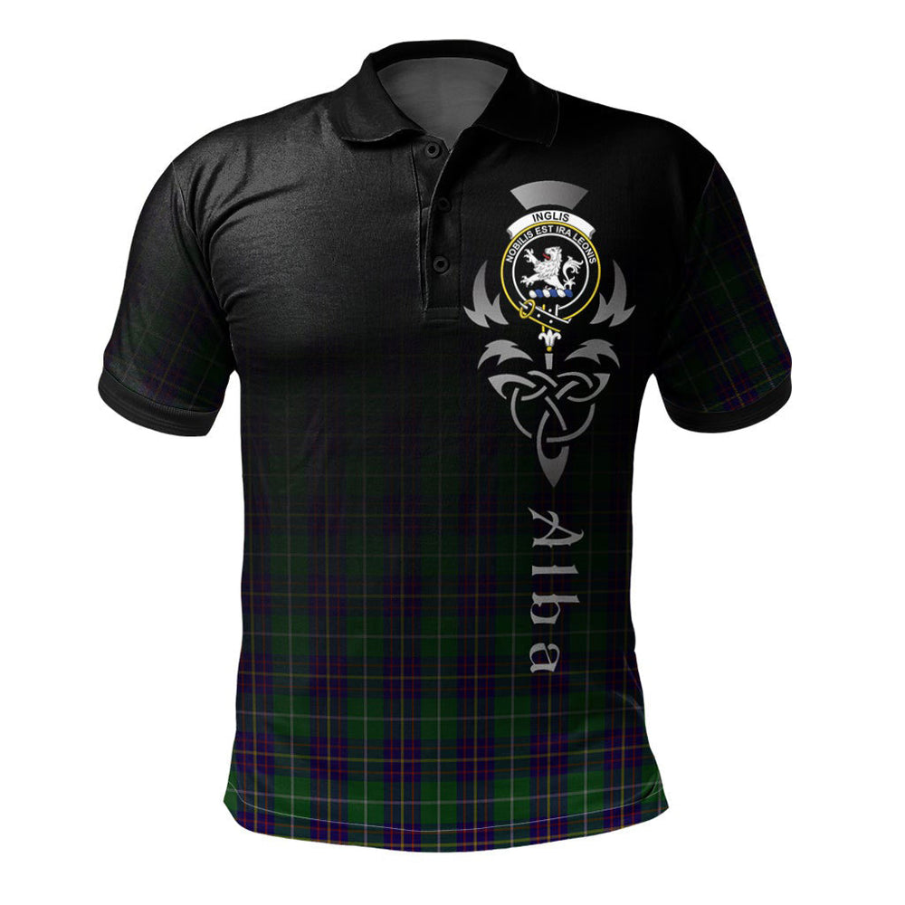 Clan Inglis Tartan Polo Shirt - Alba Celtic Style QT28 Inglis Tartan Tartan Polo