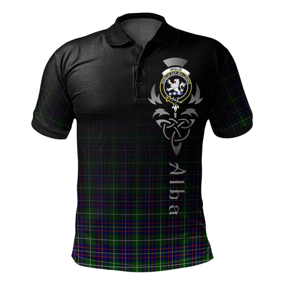 Clan Inglis Modern Tartan Polo Shirt - Alba Celtic Style ON33 Inglis Modern Tartan Tartan Polo