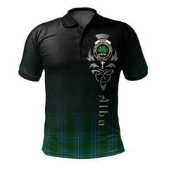 Clan Irving of Bonshaw Tartan Polo Shirt - Alba Celtic Style RG42 Irving of Bonshaw Tartan Tartan Polo