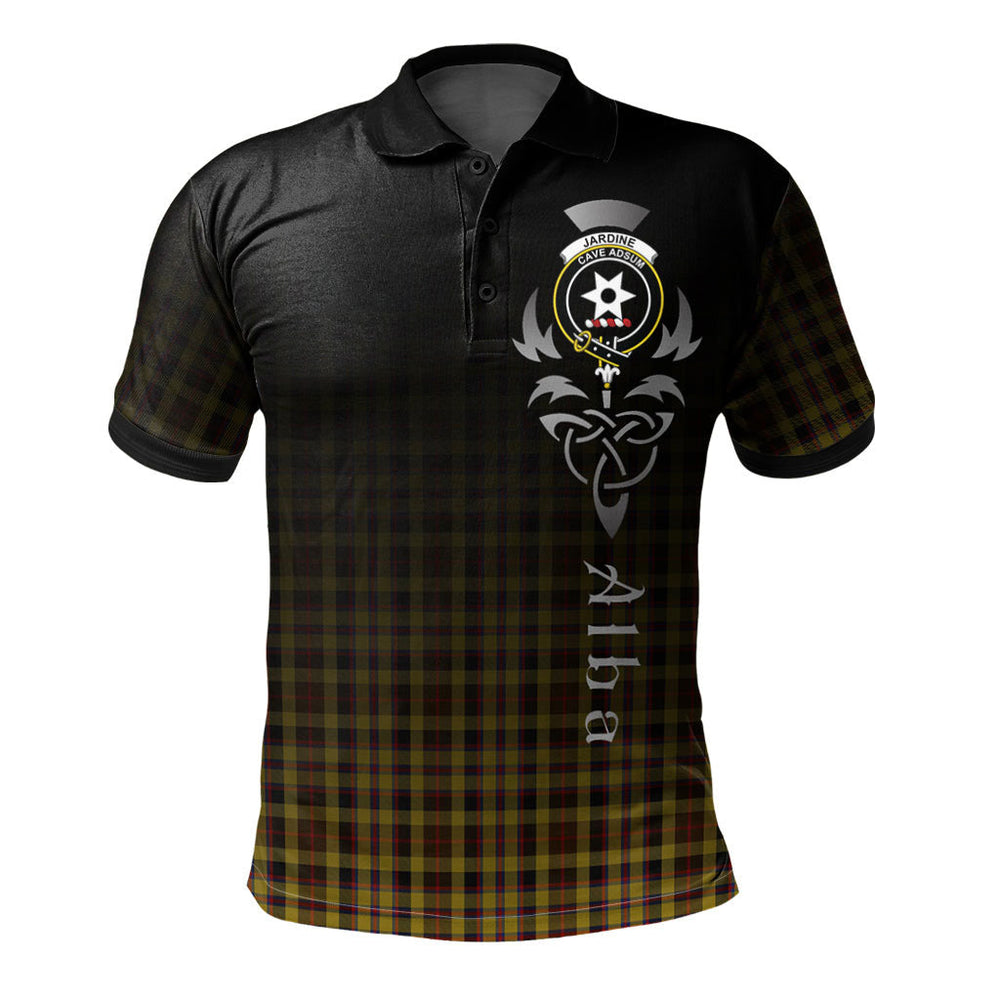Clan Jardine of Castlemilk Tartan Polo Shirt - Alba Celtic Style PR77 Jardine of Castlemilk Tartan Tartan Polo