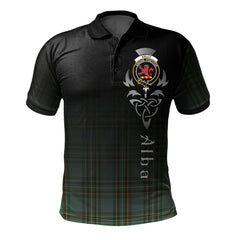 Clan Kelly Dress Tartan Polo Shirt - Alba Celtic Style FT45 Kelly Dress Tartan Tartan Polo