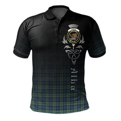 Clan Leslie Hunting Ancient Tartan Polo Shirt - Alba Celtic Style FS46 Leslie Hunting Ancient Tartan Tartan Polo
