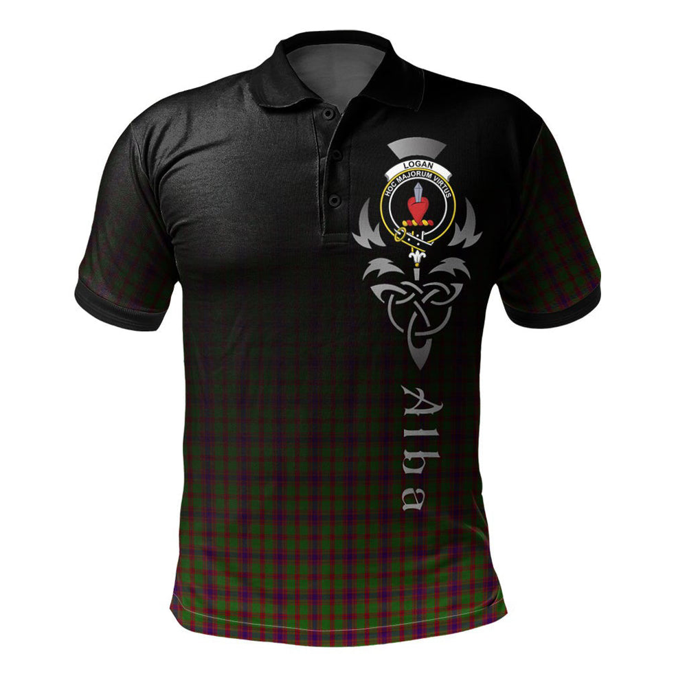 Clan Logan Light Tartan Polo Shirt - Alba Celtic Style BW44 Logan Light Tartan Tartan Polo