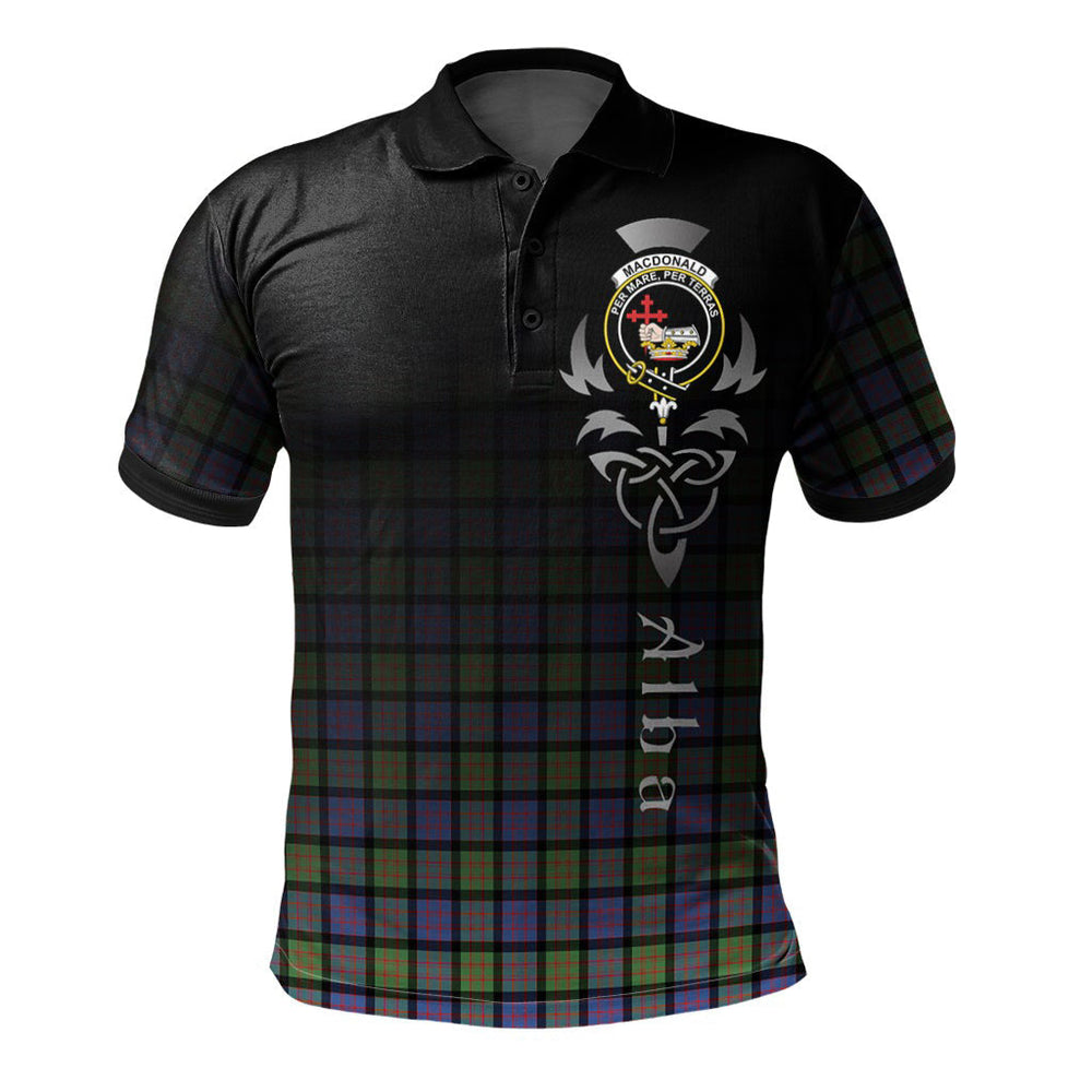 Clan MacDonald Ancient Tartan Polo Shirt - Alba Celtic Style JE92 MacDonald Ancient Tartan Tartan Polo