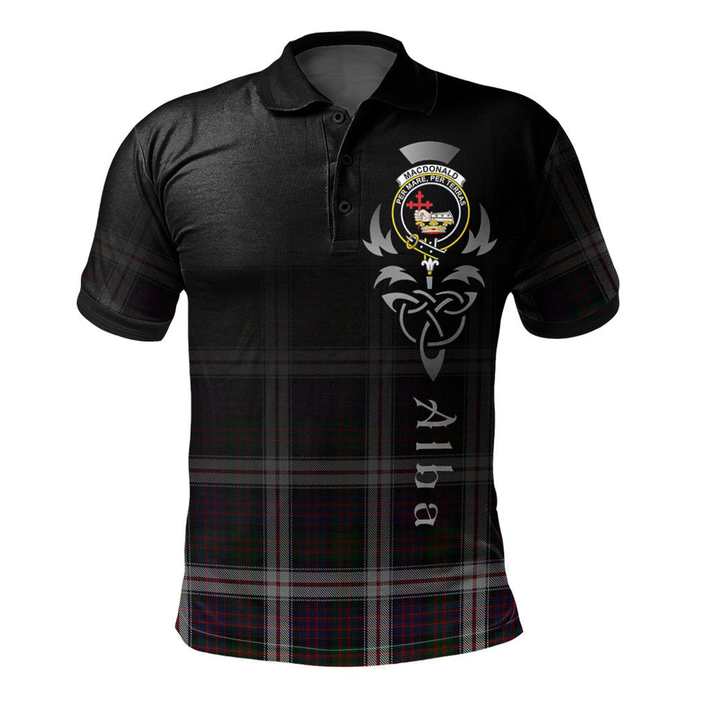 Clan MacDonald Dress Tartan Polo Shirt - Alba Celtic Style ZY54 MacDonald Dress Tartan Tartan Polo