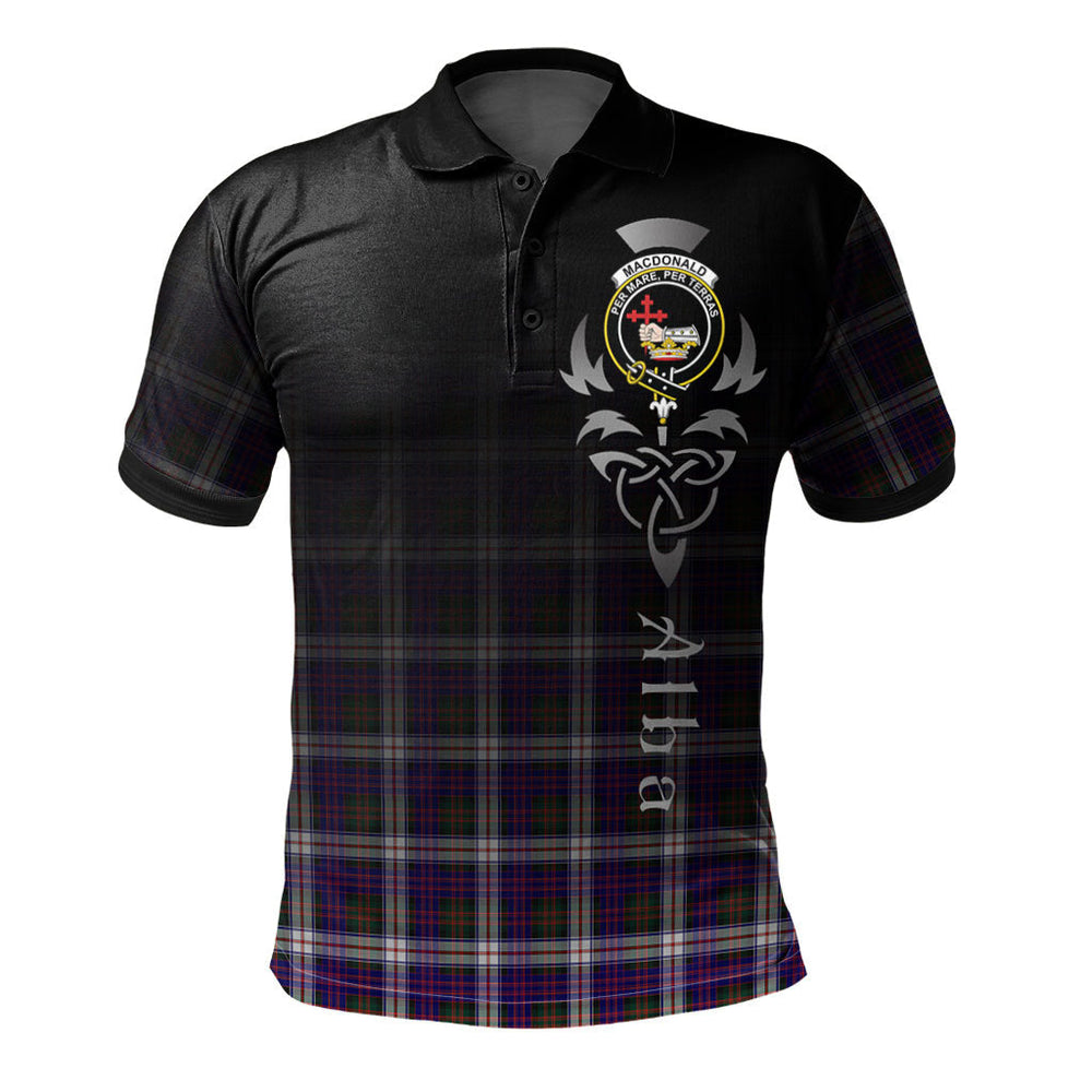 Clan MacDonald Dress Modern Tartan Polo Shirt - Alba Celtic Style FP61 MacDonald Dress Modern Tartan Tartan Polo