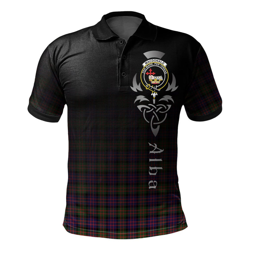 Clan MacDonald Modern Tartan Polo Shirt - Alba Celtic Style VZ26 MacDonald Modern Tartan Tartan Polo