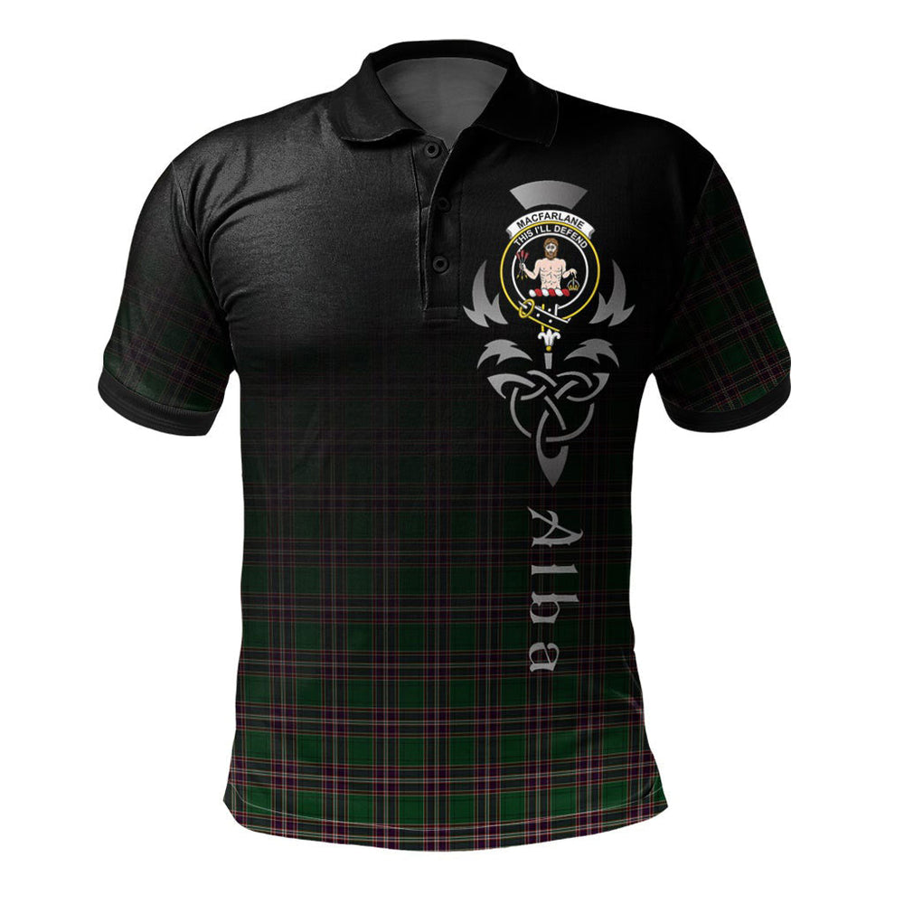 Clan MacFarlane Hunting Tartan Polo Shirt - Alba Celtic Style OD13 MacFarlane Hunting Tartan Tartan Polo