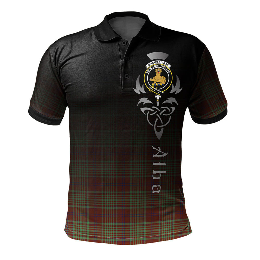 Clan MacGillivray Hunting Ancient Tartan Polo Shirt - Alba Celtic Style TK18 MacGillivray Hunting Ancient Tartan Tartan Polo