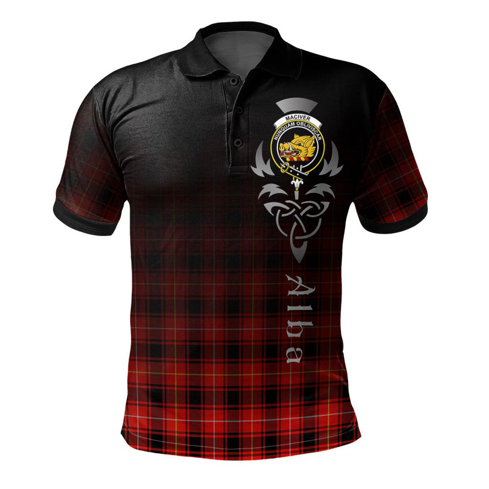 Clan MacIver Modern Tartan Polo Shirt - Alba Celtic Style HG21 MacIver Modern Tartan Tartan Polo
