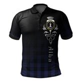 Clan MacKay Blue 02 Tartan Polo Shirt - Alba Celtic Style BB18 MacKay Blue 02 Tartan Tartan Polo