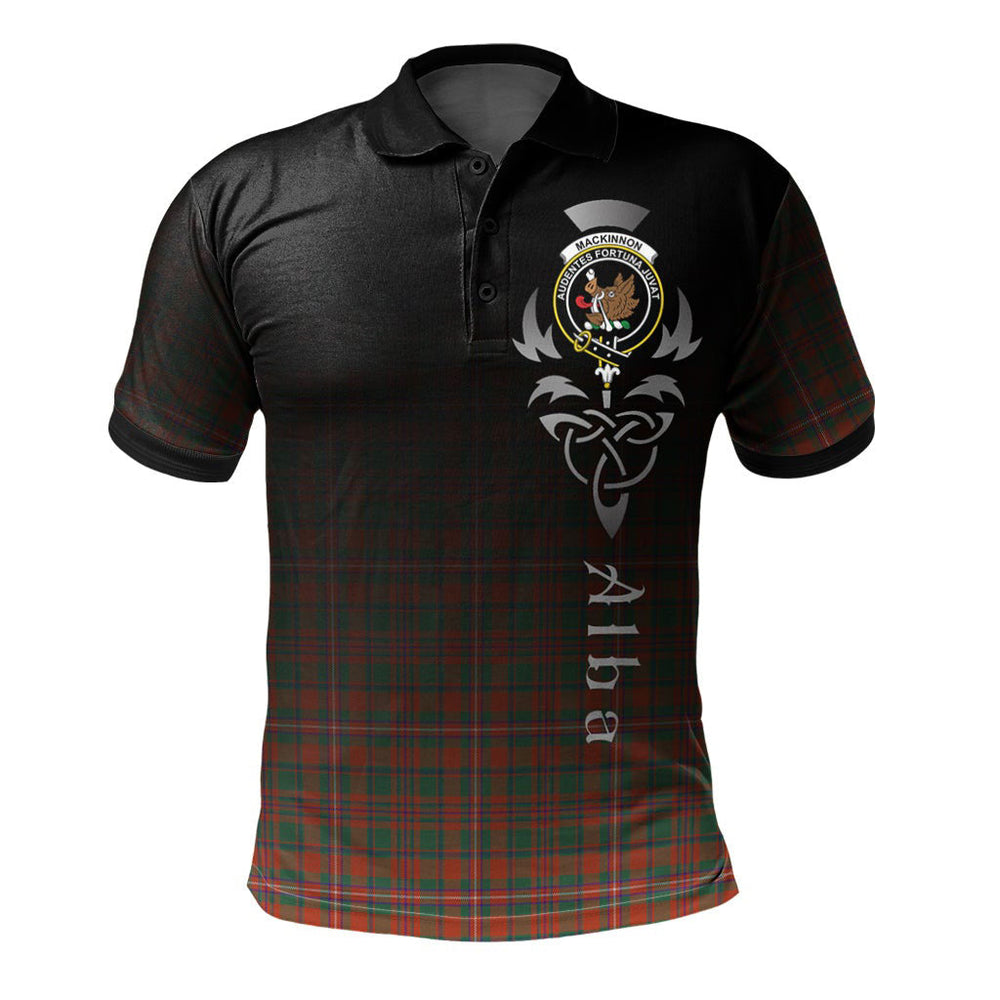 Clan MacKinnon Ancient Tartan Polo Shirt - Alba Celtic Style PF20 MacKinnon Ancient Tartan Tartan Polo