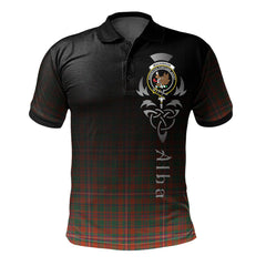 Clan MacKinnon Ancient Tartan Polo Shirt - Alba Celtic Style PF20 MacKinnon Ancient Tartan Tartan Polo