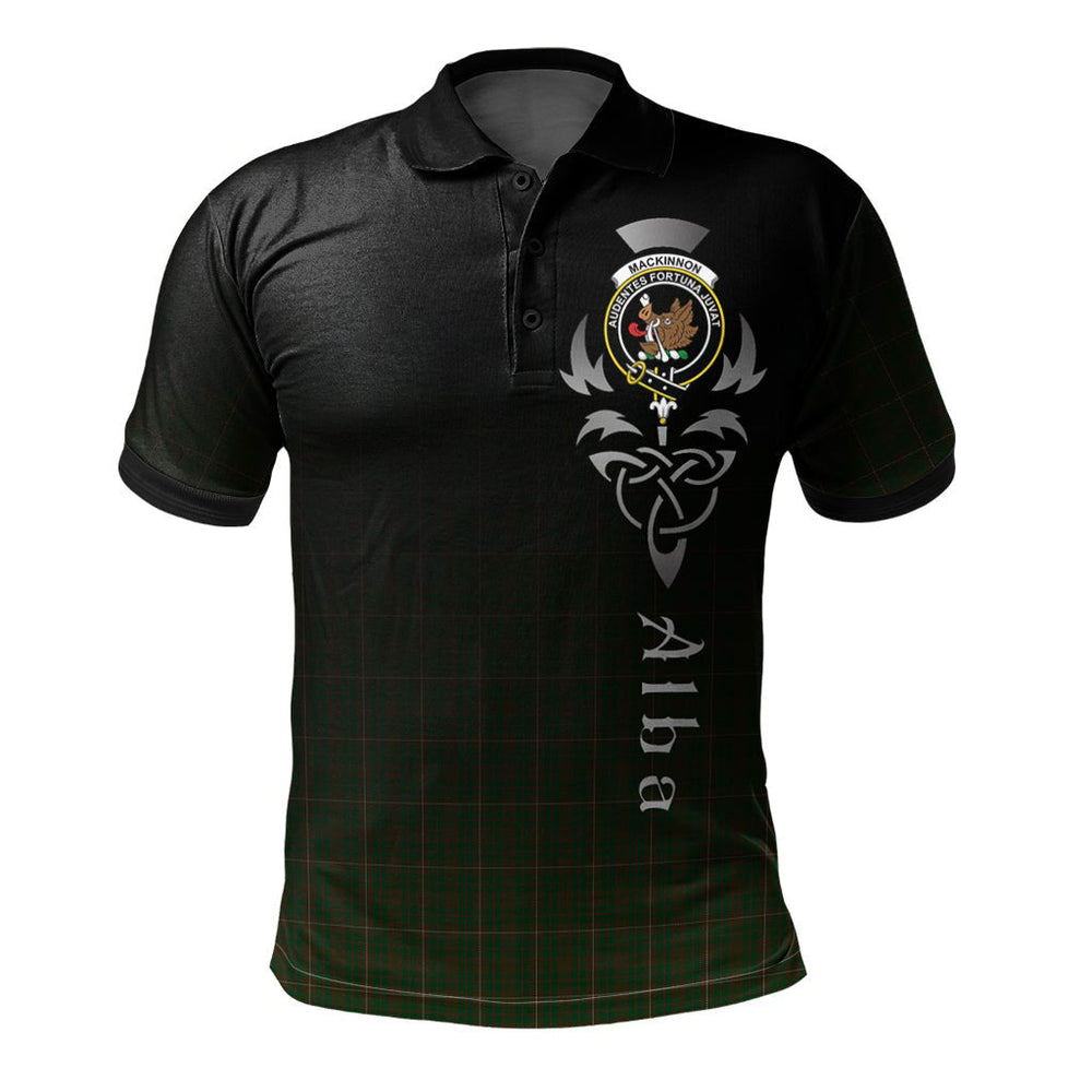 Clan MacKinnon Hunting Tartan Polo Shirt - Alba Celtic Style BS49 MacKinnon Hunting Tartan Tartan Polo
