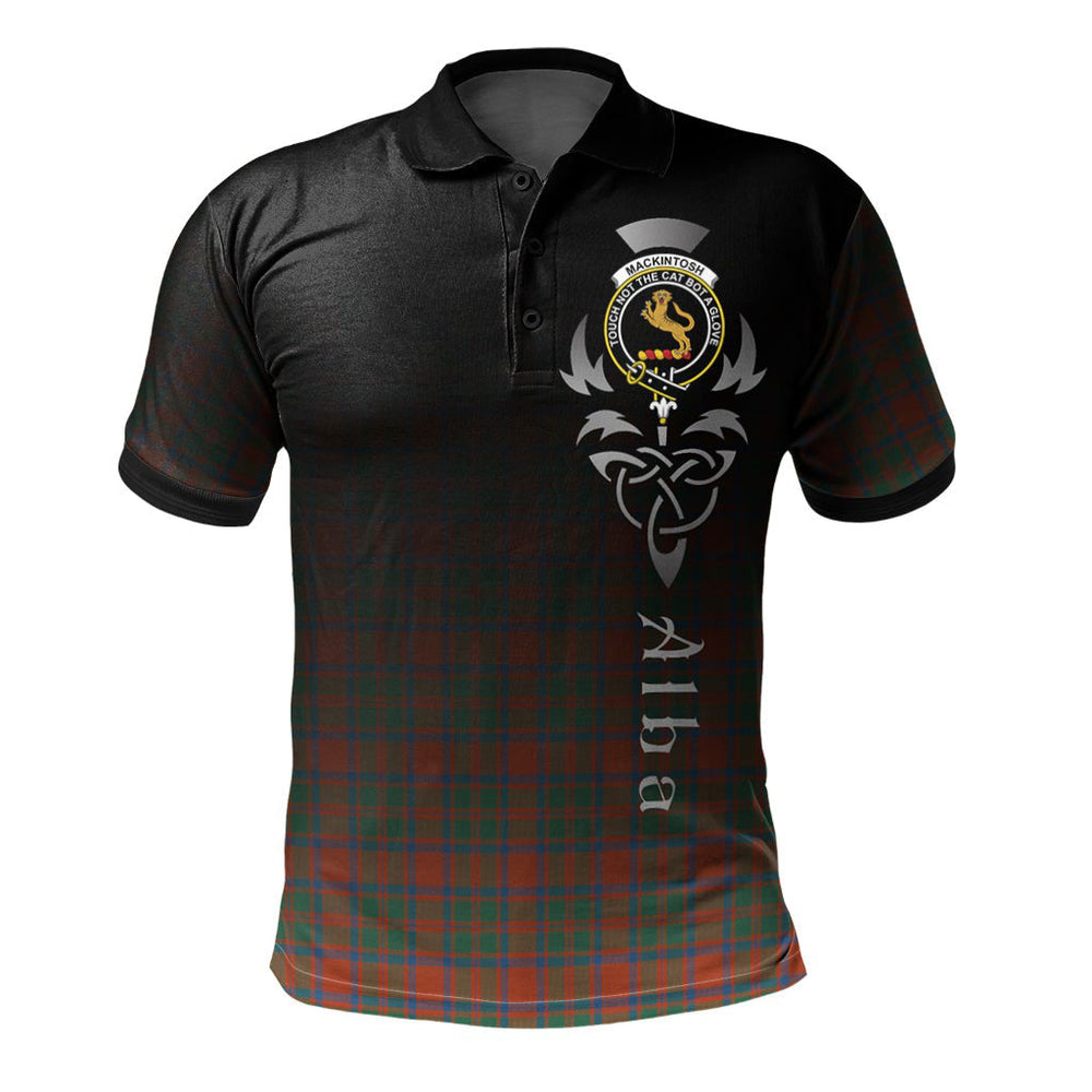 Clan MacKintosh Ancient Tartan Polo Shirt - Alba Celtic Style QB67 MacKintosh Ancient Tartan Tartan Polo