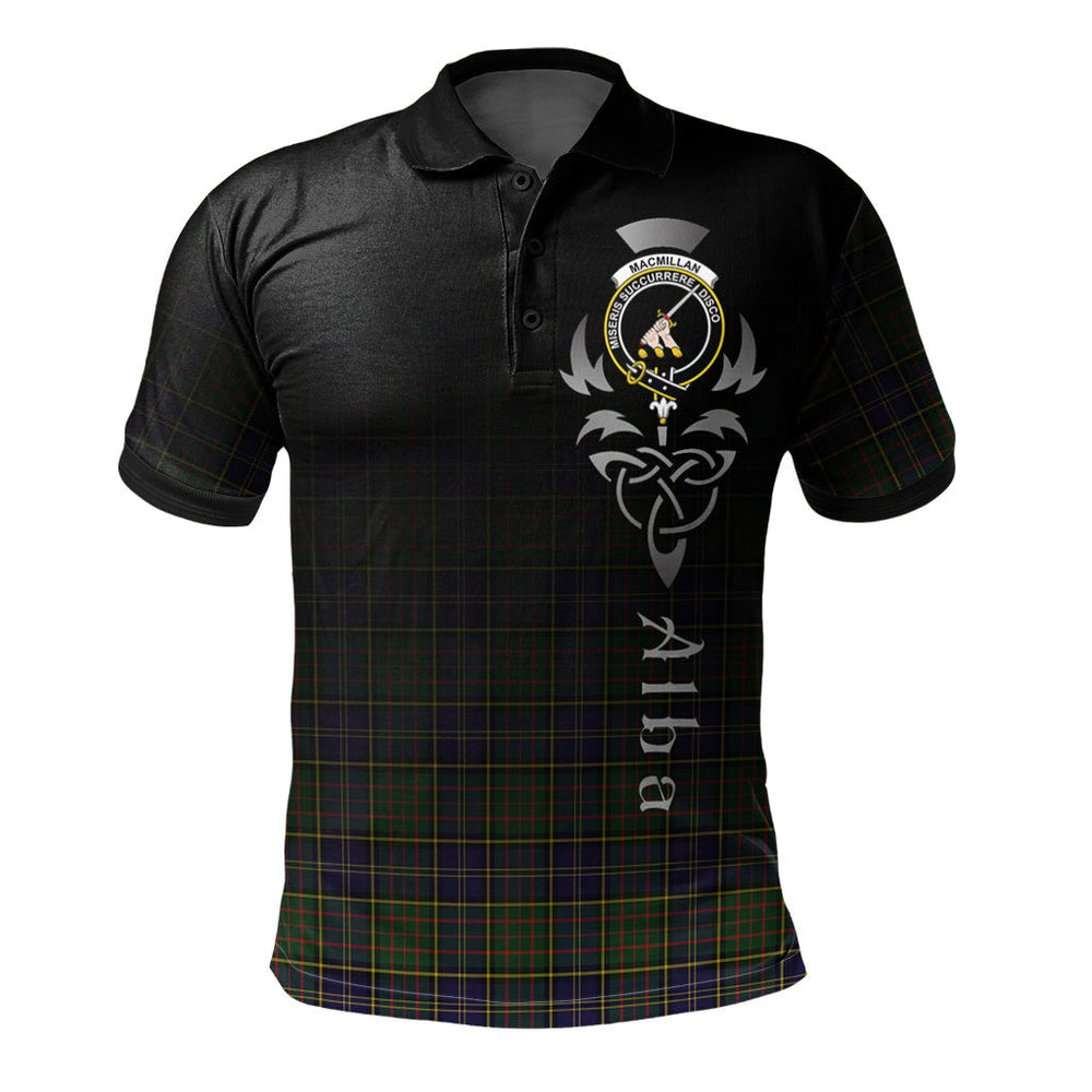 Clan MacMillan Hunting Modern Tartan Polo Shirt - Alba Celtic Style SN37 MacMillan Hunting Modern Tartan Tartan Polo